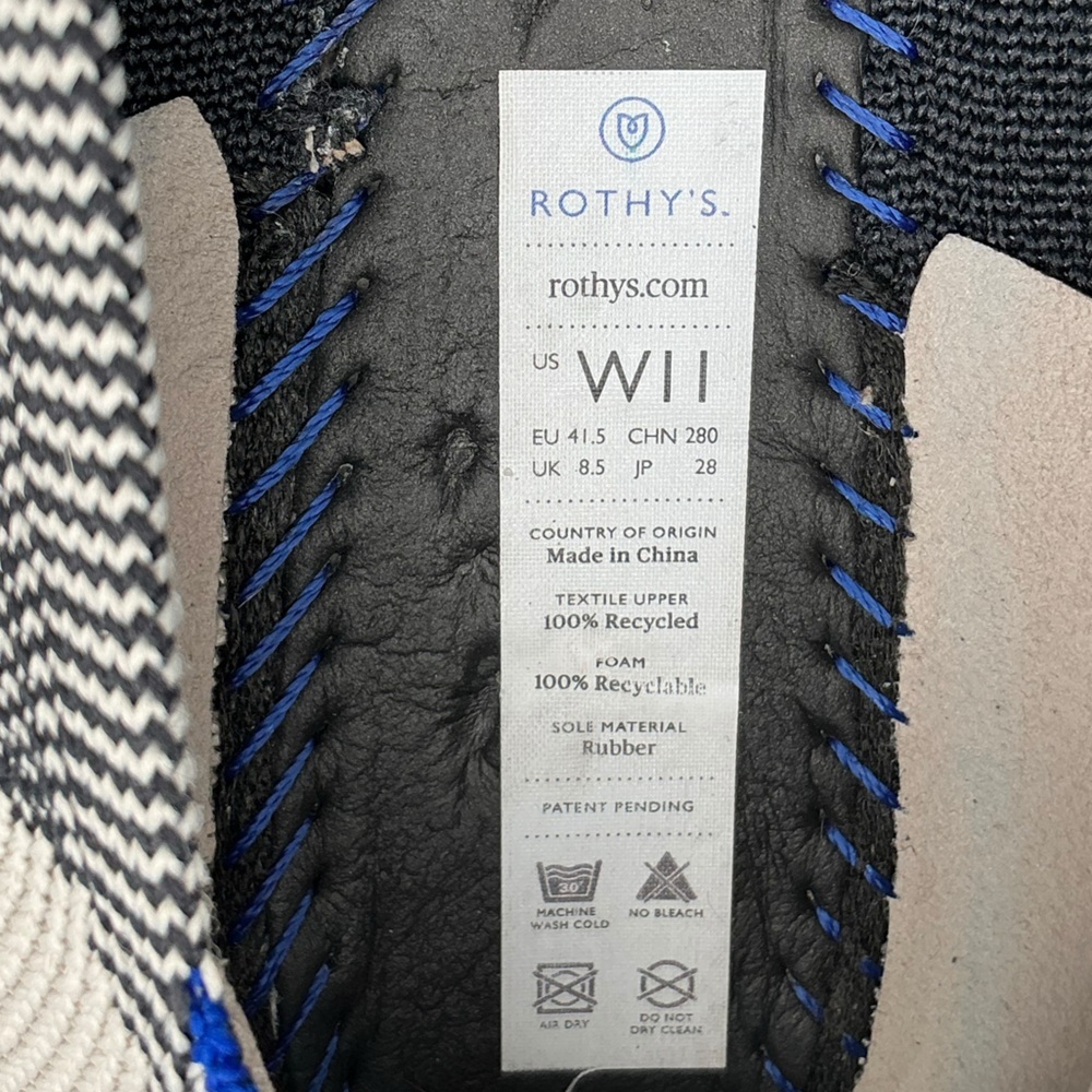 Rothy's Black and White Women's Flats - Picture 4 of 8
